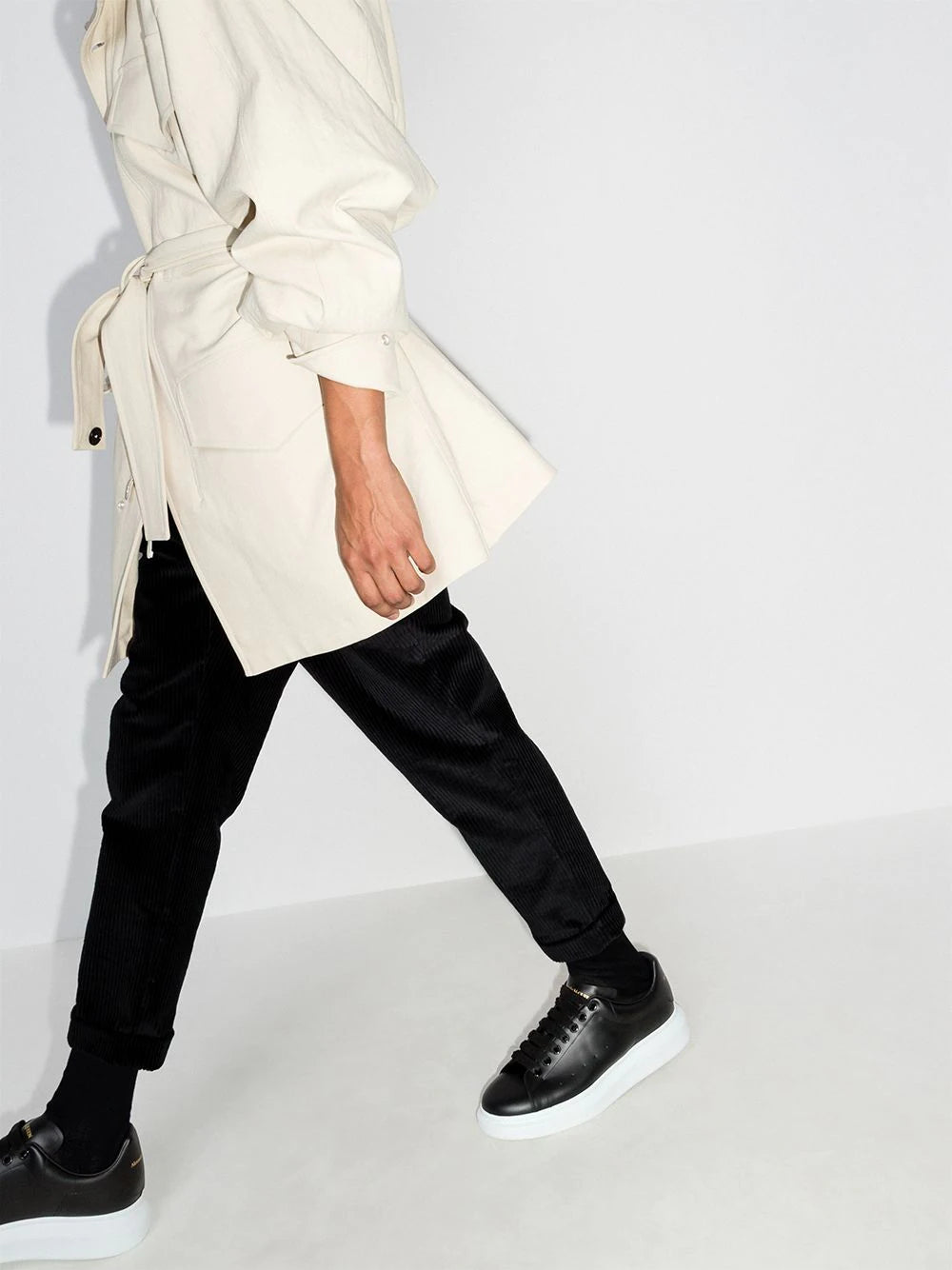 Alexander McQueen Oversized Leather Black-White