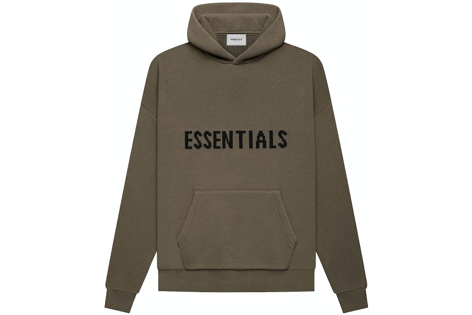 Essentials Hoodie Front Logo Knitted