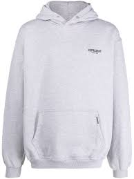 Represent logo-print cotton hoodie